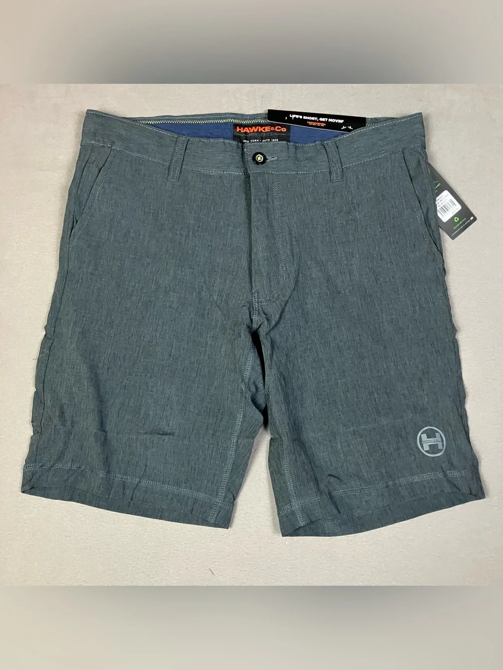 Hawke & Co. Men’s Size 32 Stretch Hybrid Performance Shorts Black Heather NWT!